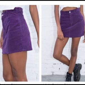 Brandy Melville purple corduroy Juliette skirt